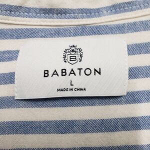 Aritzia Blue and White Striped Button Down Shirt